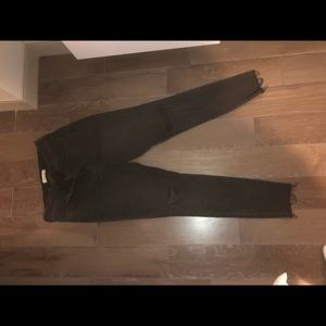 Madewell black high waisted ripped jeans